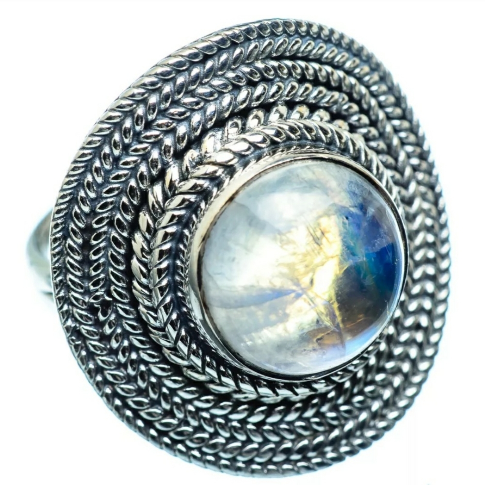 Sterling Silver Rainbow Moonstone Ring